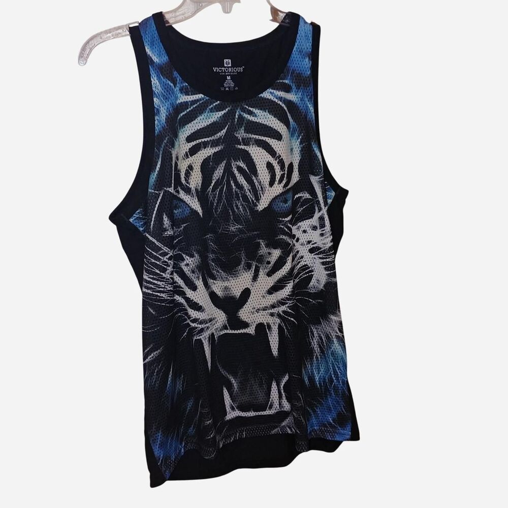 Victoria-s-secret Men's Black and Blue Vest